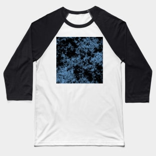 Abstract Pattern Texture Black / Blue Baseball T-Shirt